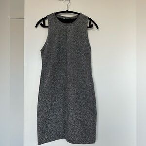 Zara metallic knit dress